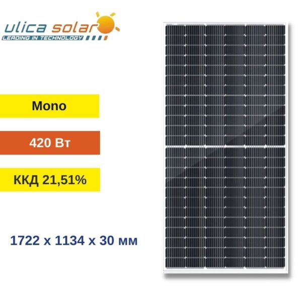 Сонячна панель 420 Вт моно - ULICA SOLAR HC