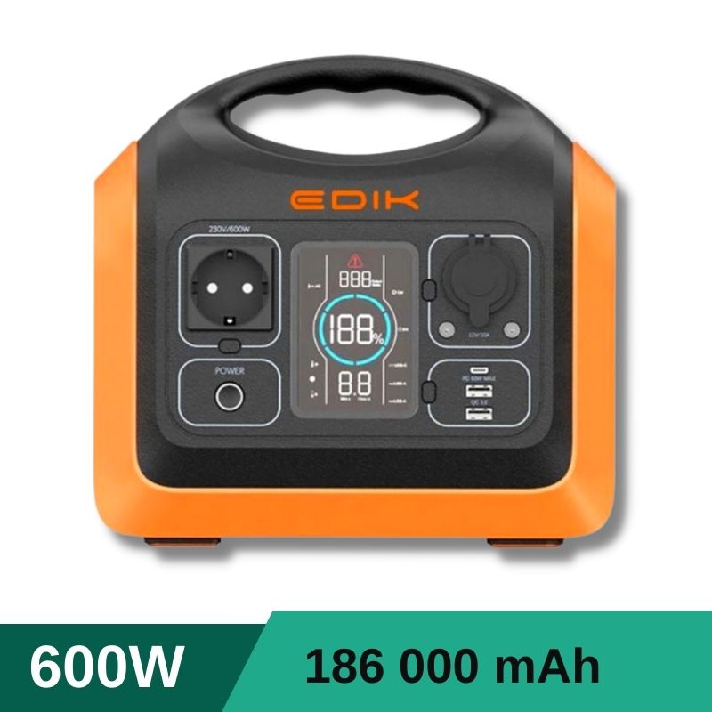 Портативна зарядна станція - EDIK 600W - 186 000 mAh