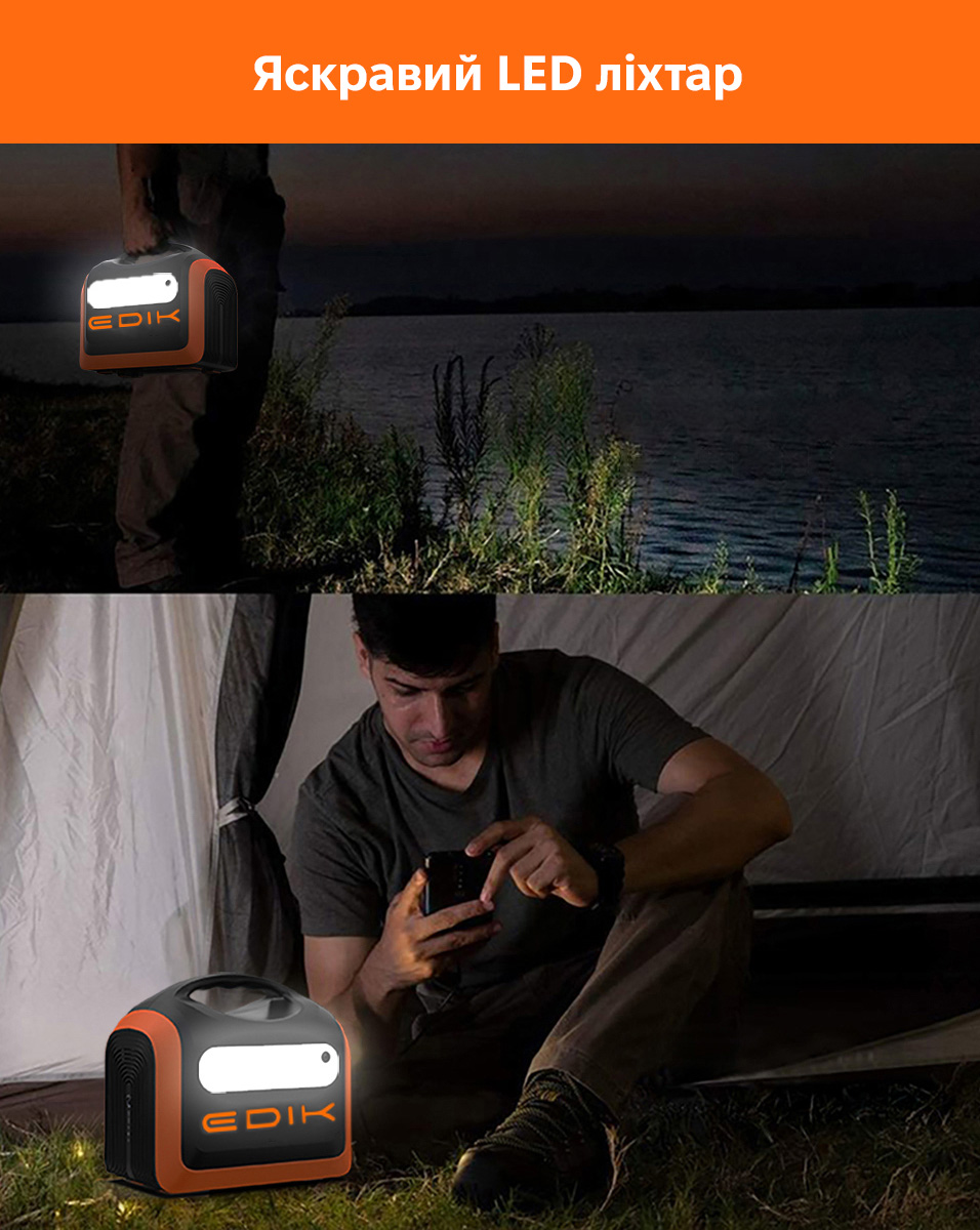Портативна зарядна станція - EDIK 600W - 186 000 mAh