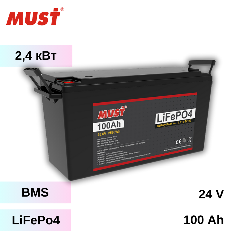 ДБЖ для квартири 3 кВт 2,4 кВт*год - Must EP30-3024 PLUS + Must 100A*h - Зображення 5