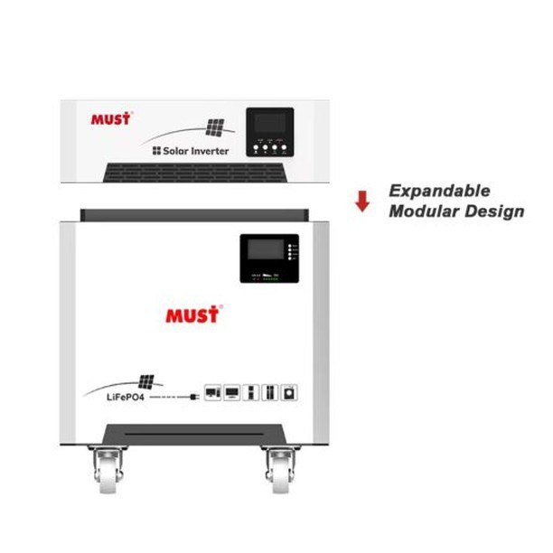 Система зберігання енергії ДБЖ - 5,2 кВт 10 кВт*год MUST НВР18-5248 НМ - 200 Ah MPPT - LiFePО4